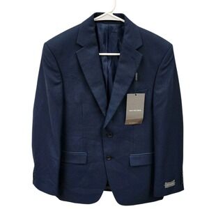 Van Heusen 36 Short Navy Sport Coat Blazer Jacket Polyester